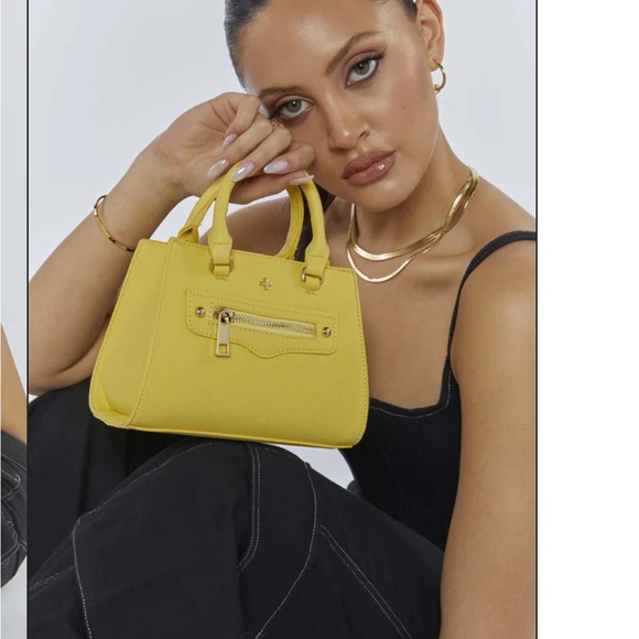Nwt peta and Jain yellow top handle bag - Picture 2 of 5